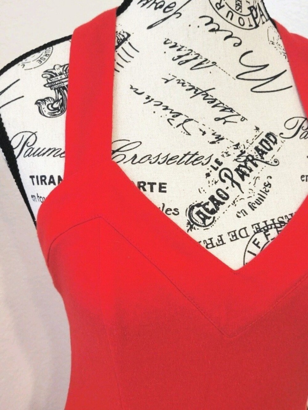 Vintage Moda International 90s Y2K Red Dress Made in USA XS/Small - Picture 5 of 10